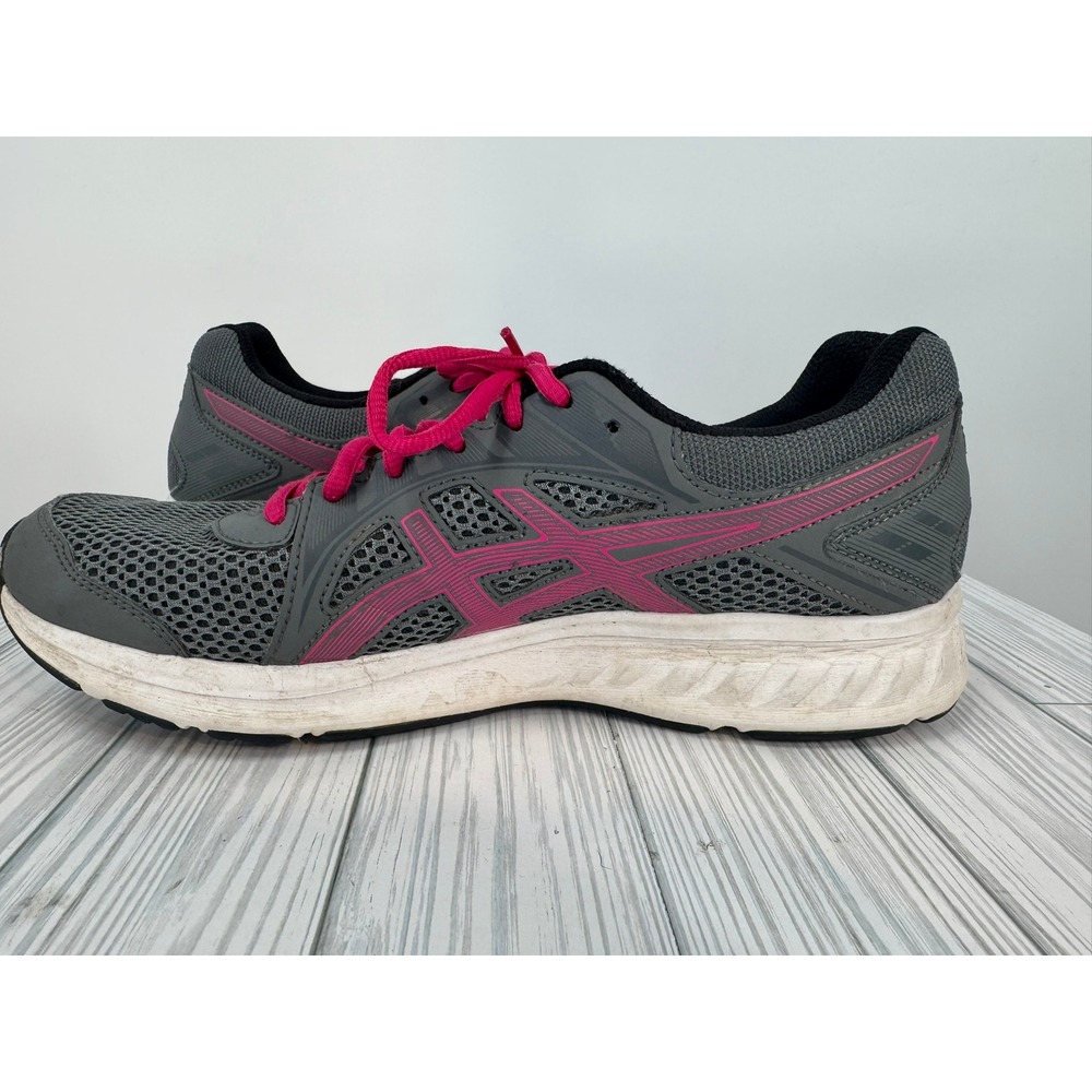 ASICS Women's Running Shoes Gray Pink Lace Up Athletic Sneakers Size 11 1012A151